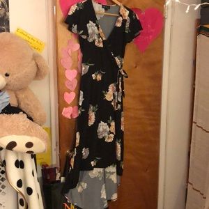 macys floral wrap dress